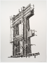 Untitled, graphite/acrylic medium on paper, 50 x 38", 2006